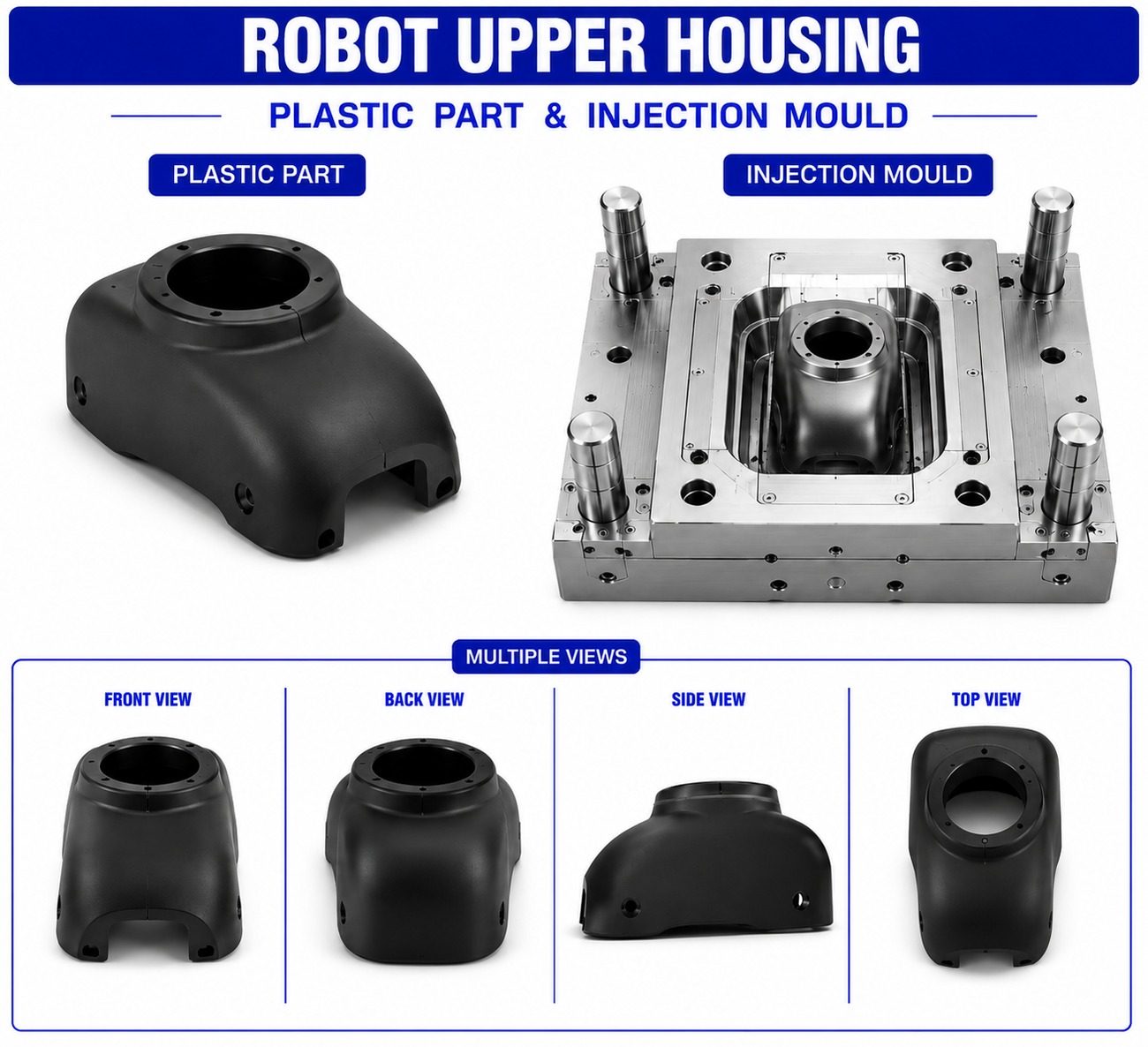 Robot Plastic Upper Housing Mould and Moulding Services